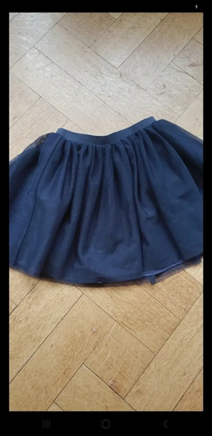 Jupe courte fille tulle paillettes