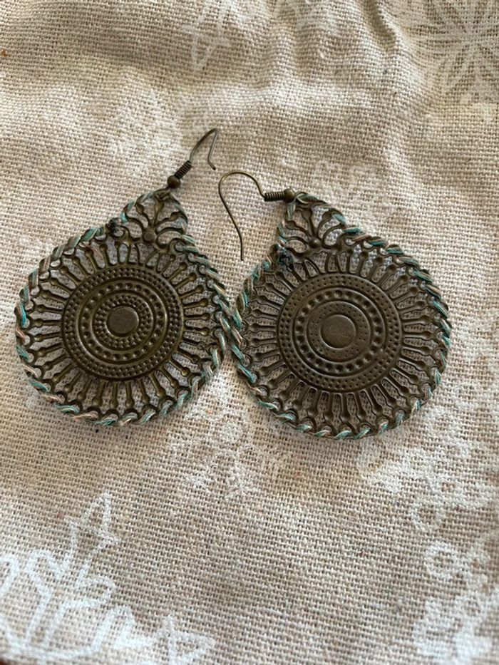 Grandes boucles d’oreilles bohème - photo numéro 3