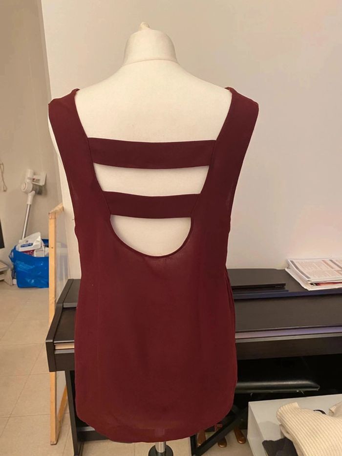 Haut bordeaux - Zara - photo numéro 3