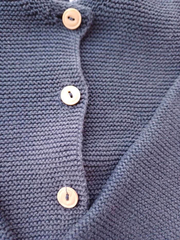 Gilet bleu marine chic 24m - photo numéro 3
