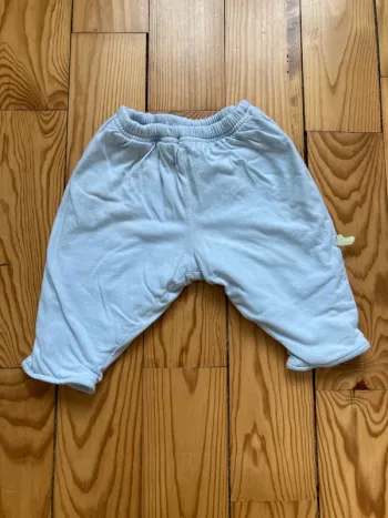 Pantalon molletonné 3 mois bleu ciel