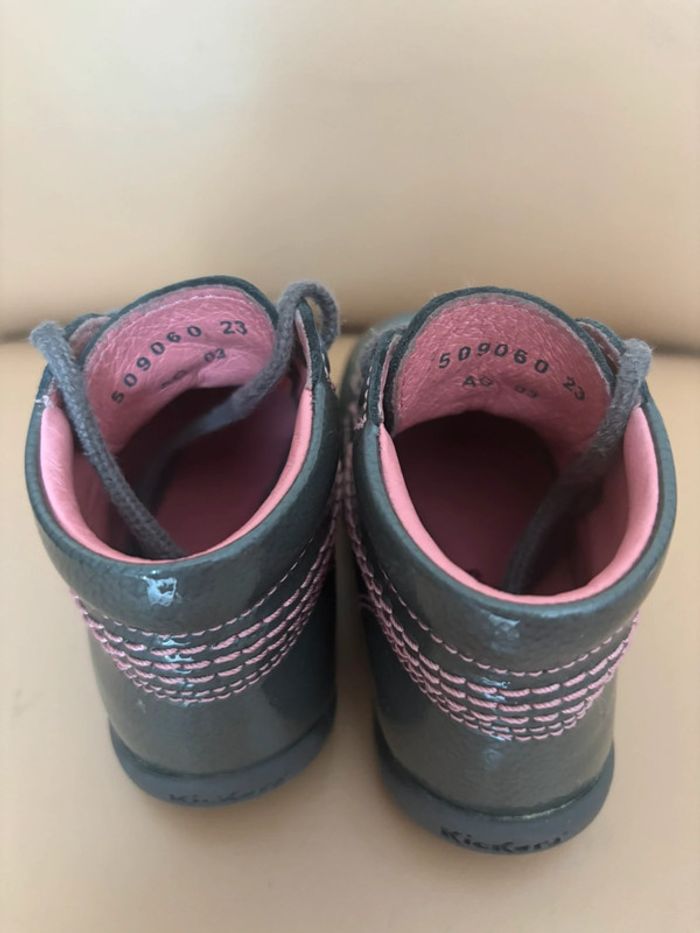 Bottines Kickers Billista Verni gris / Rose 23 - photo numéro 2