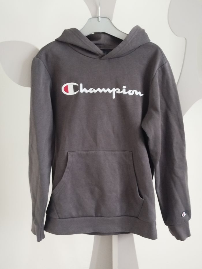Sweat à capuche gris Champion taille 12 ans