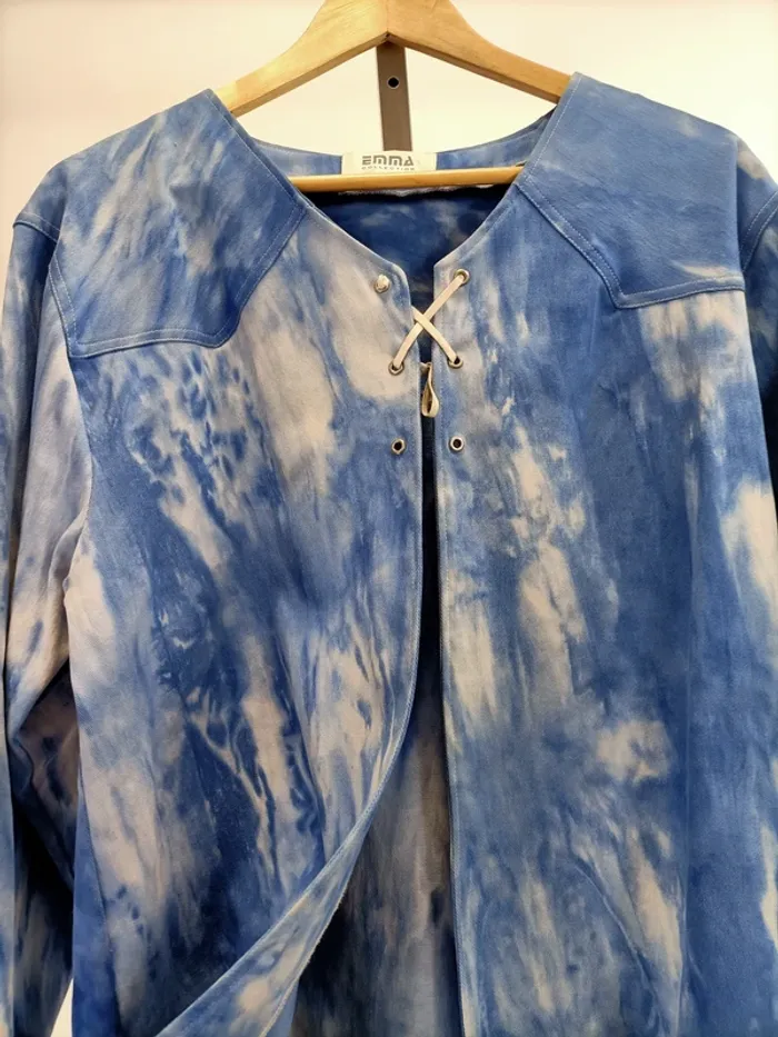 Veste Tie and Dye 42 estimé effet marbré 90's vintage EMMA A443 - photo numéro 3
