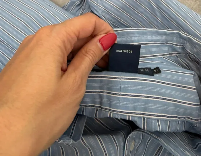 Chemise Ralph Lauren femme lignée bleue taille M parfait état - photo numéro 7