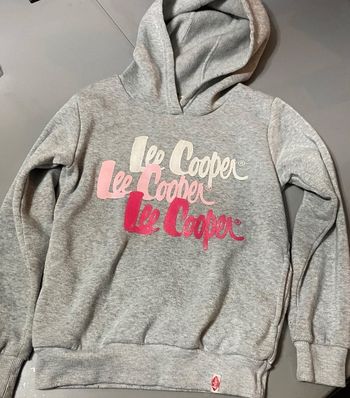 Sweat à capuche fille T 10 ans Lee Cooper gris Très bon état
