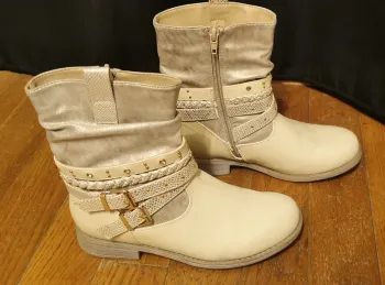 Bottines beige