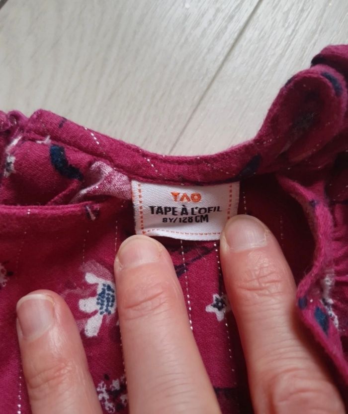 Robe Tape à l'œil, Rose framboise, Taille 8 ans - photo numéro 6