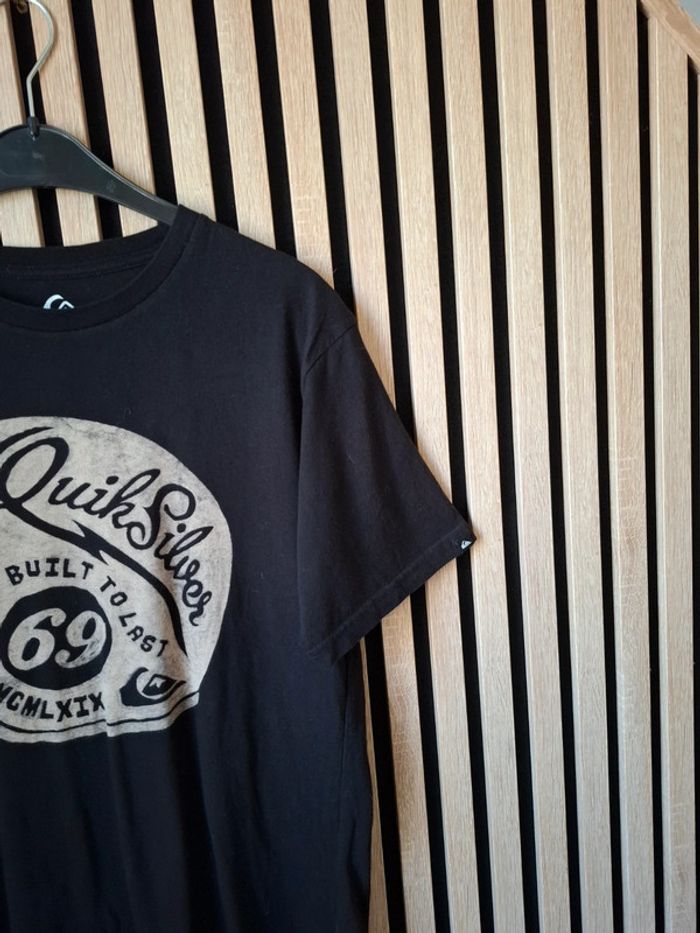 Tee shirt Quiksilver noir imprimé beige T XS - photo numéro 3