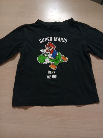 Pull fin en coton garcon taille 4 ans super mario