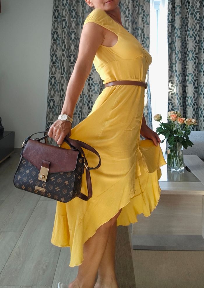 sac a main avec bandoulière et rombes marron inspi Lu Vi - photo numéro 5