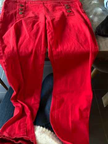 Pantalon rouge femme 