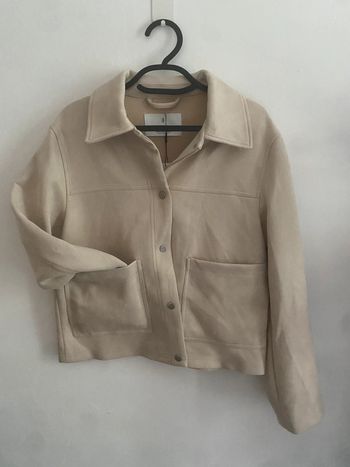 Veste douce effet daim beige clair
