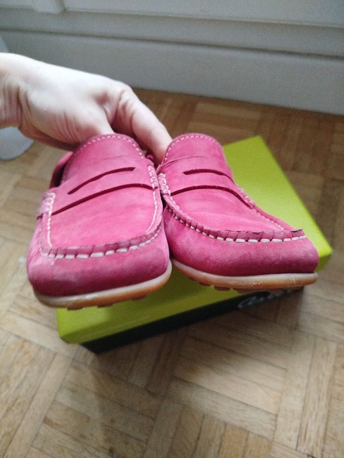 Mocassins garçon bordeaux aster 37 très bon état - photo numéro 3