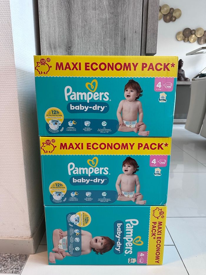 📦 Lot de 3 cartons – Pampers Baby-Dry Taille 4 - photo numéro 3
