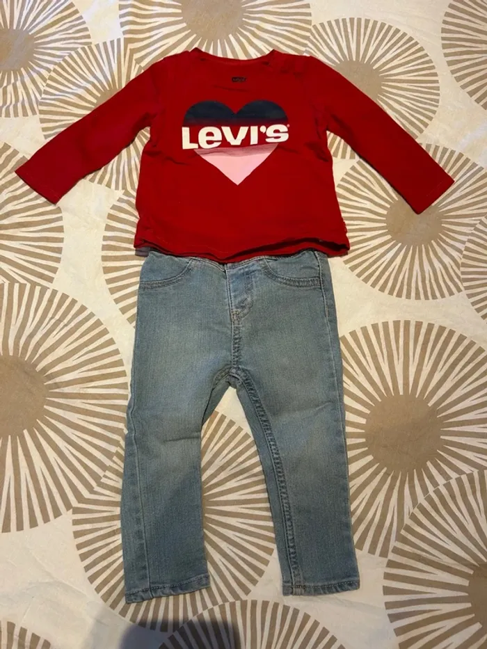 Ensemble t-shirt ML + pantalon / jeans