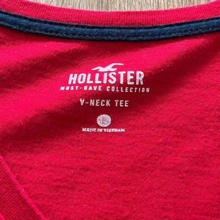 Très beau t.shirt rouge Hollister (logo brodé) pour homme, taille M - photo numéro 4