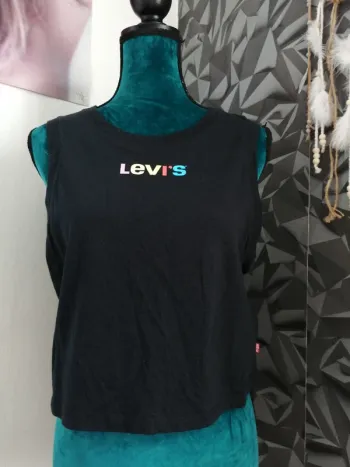 Top noir écriture multicolore / Levi's / (M)