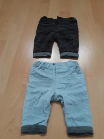 Lot de 2 pantalons velours côtelé