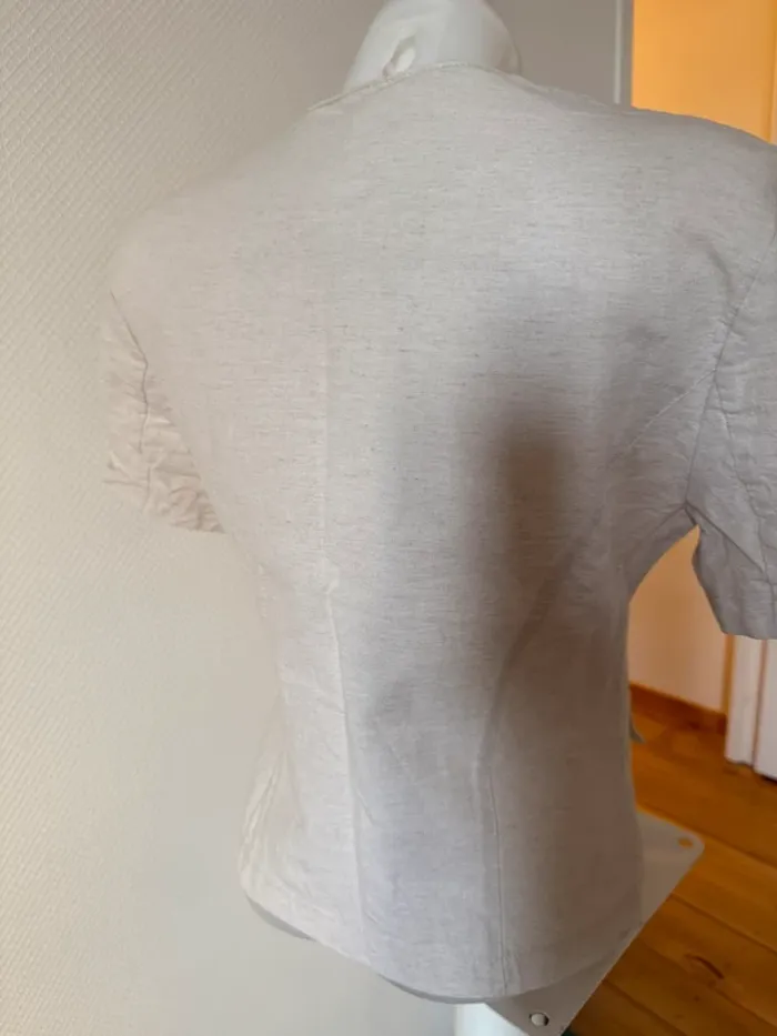 Chemisier vintage beige en lin en très bon état taille 38 - photo numéro 5