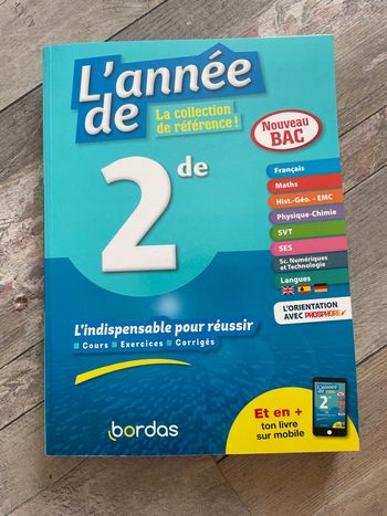 Livre scolaire classe de seconde 