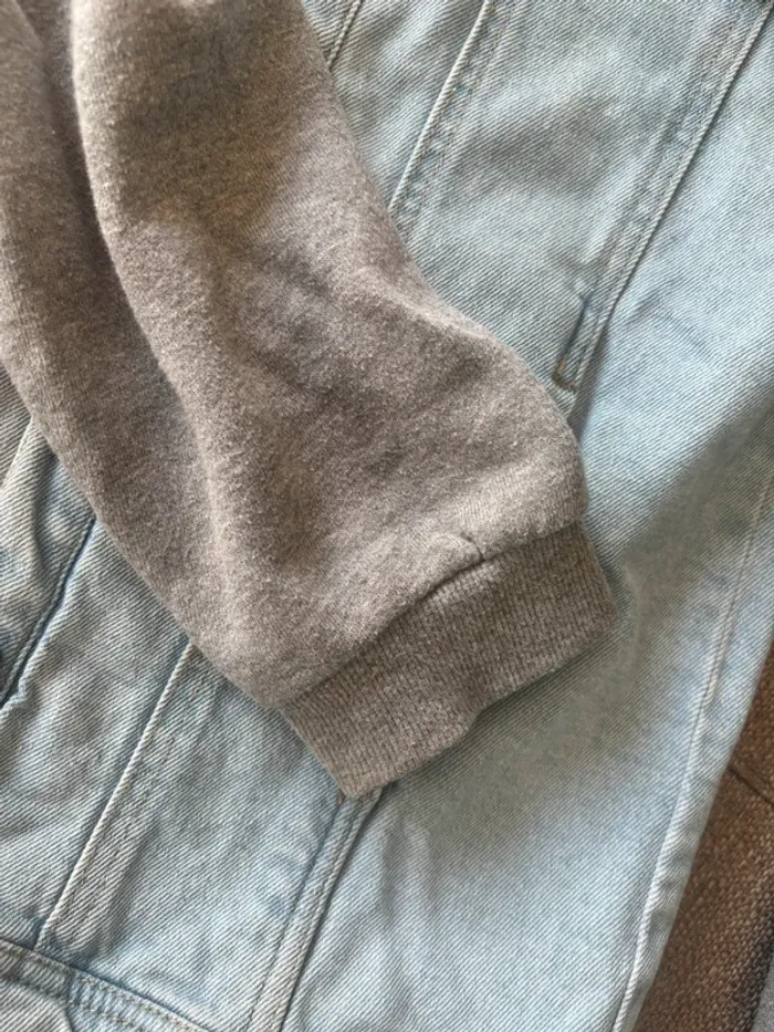 Veste en jean bi-matière - photo numéro 5