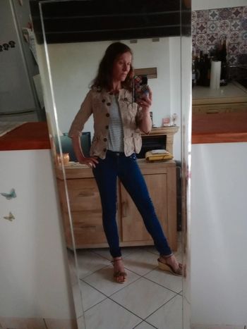 Veste femme 36 marron beige c 77