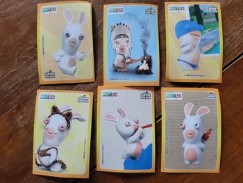 lot de 6 stickers Lapins Cretins