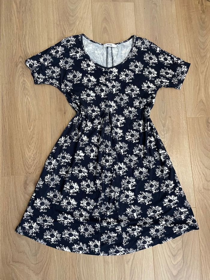 Robe été coton bleu marine Myrine taille M