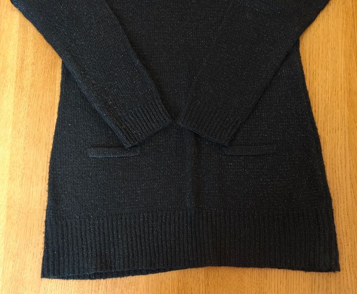 🌺 Robe Pull ou pull long - Noir pailleté - In Extenso - M (40) 🌺 - photo numéro 3
