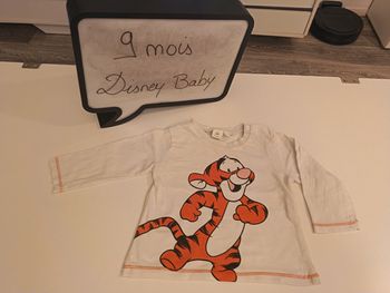 T-shirt manches longues garçon 9 mois Disney Baby 
