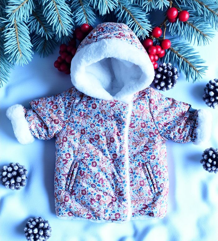 SERGENT MAJOR - NEW - MANTEAU A CAPUCHE RÉVERSIBLE BÉBÉ FILLE IMPRIMÉ LIBERTY 6M