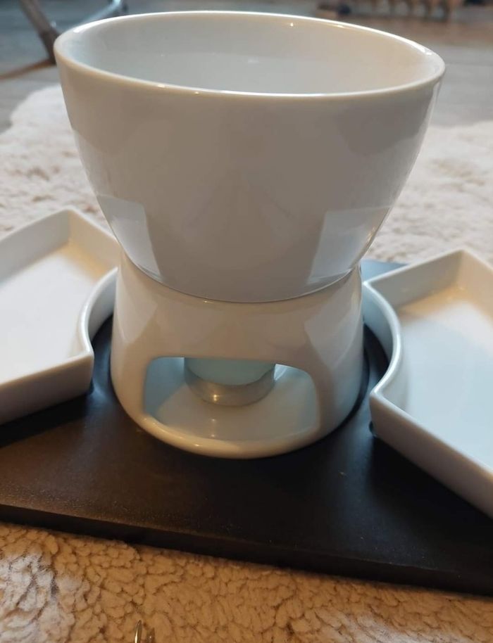 Appareil fondue à chocolat en céramique blanc neuf 🍫 - photo numéro 2