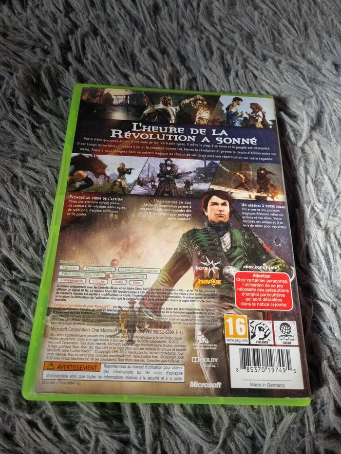 Boîte vide de jeu avec livret Fable 3 - photo numéro 3