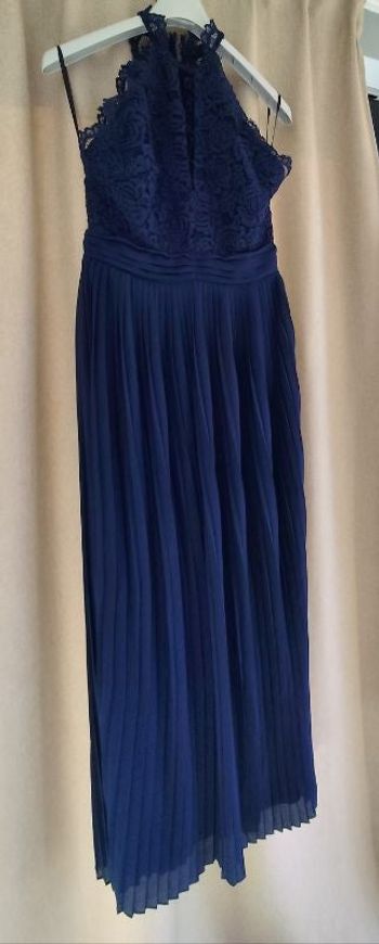 Robe longue bleu marine /dentelle