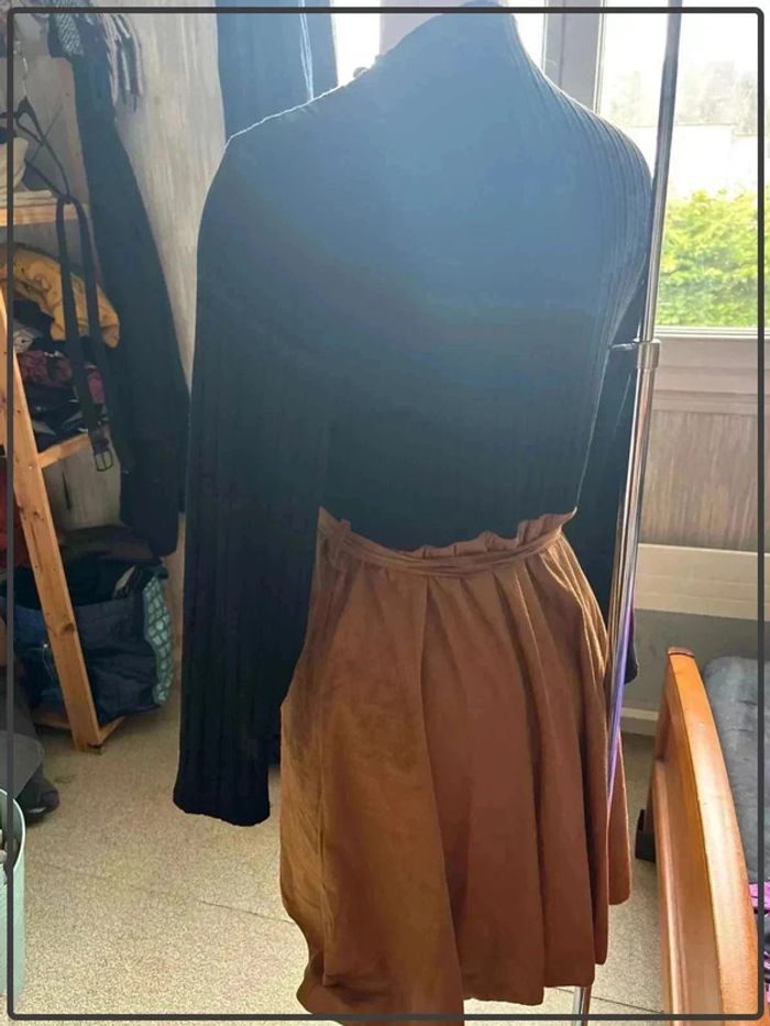 Robe  manche  longue  bi  matière  taille 46 shein - photo numéro 2
