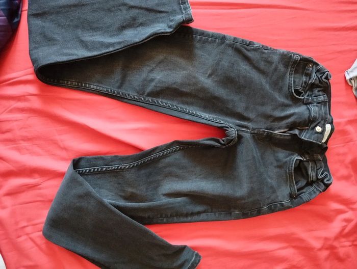 Jean skinny noir délavé