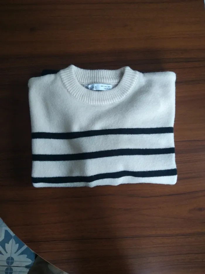Pull-over rayé Bershka taille S - photo numéro 8