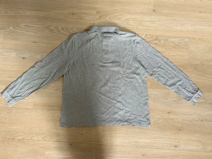 Pull/polo Lacoste manches longues gris clair – taille 6 – parfait état - photo numéro 7