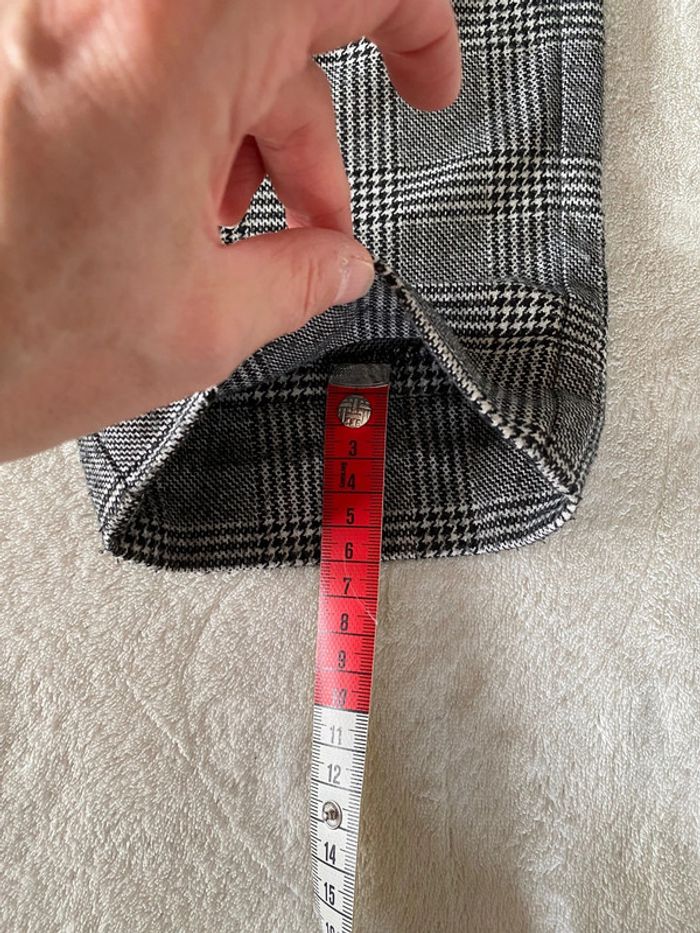 Pantalon Mango noir et blanc à carreaux taille 36 - photo numéro 12