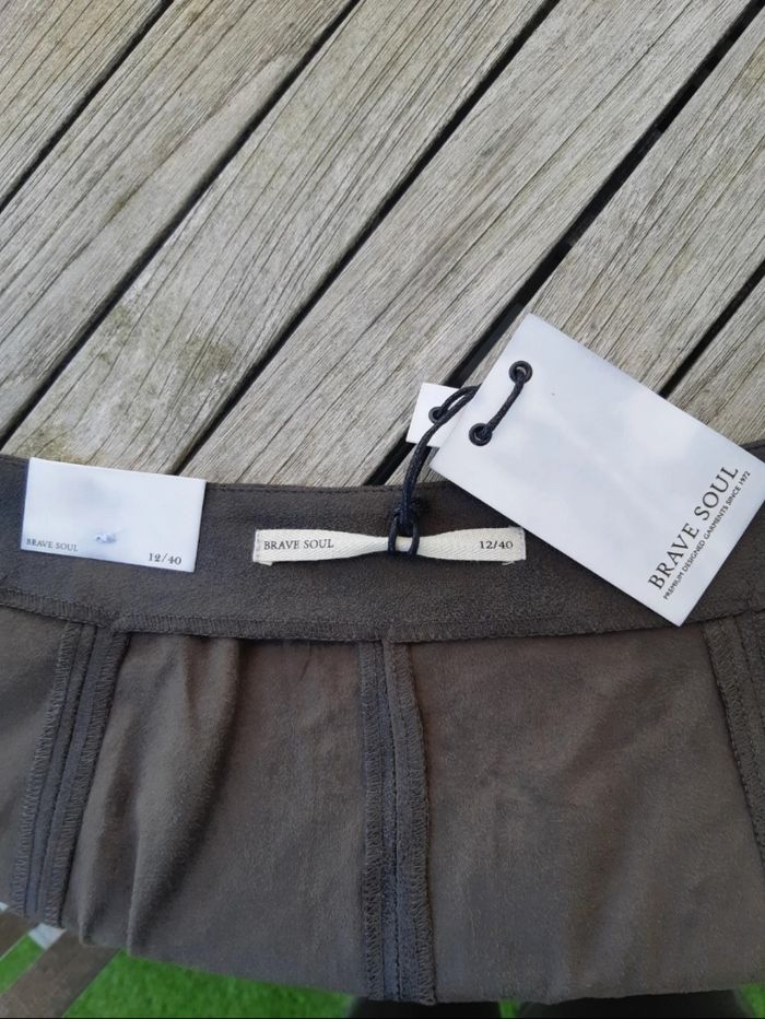 Jupe trapèze évasée marron Shakira - photo numéro 6