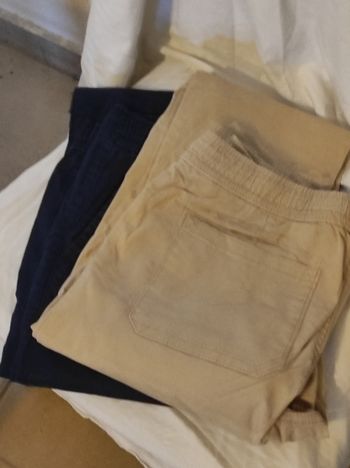 Lot pantalons toile