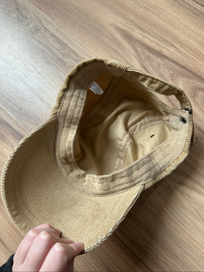 Casquette beige unie côtelée Homme Boutique Indépendante Réglable - photo numéro 3