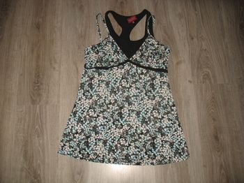 DÉBARDEUR NOIR ET FLEURS "LA CITY" - TAILLE 3 - n°03
