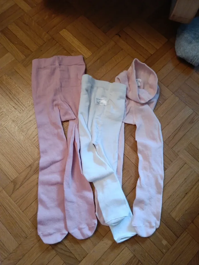 Lot de 3 collants neufs blanc et rose 6 mois Primark - photo numéro 2