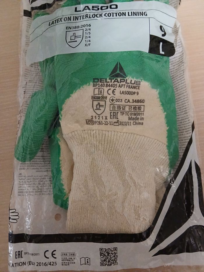 Paire de gant en latex neuve taille L marque deltaplus couleur vert - photo numéro 4