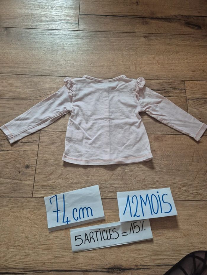 Gilet rose bébé 12 mois / 74 cm 🌸 Orchestra - photo numéro 5