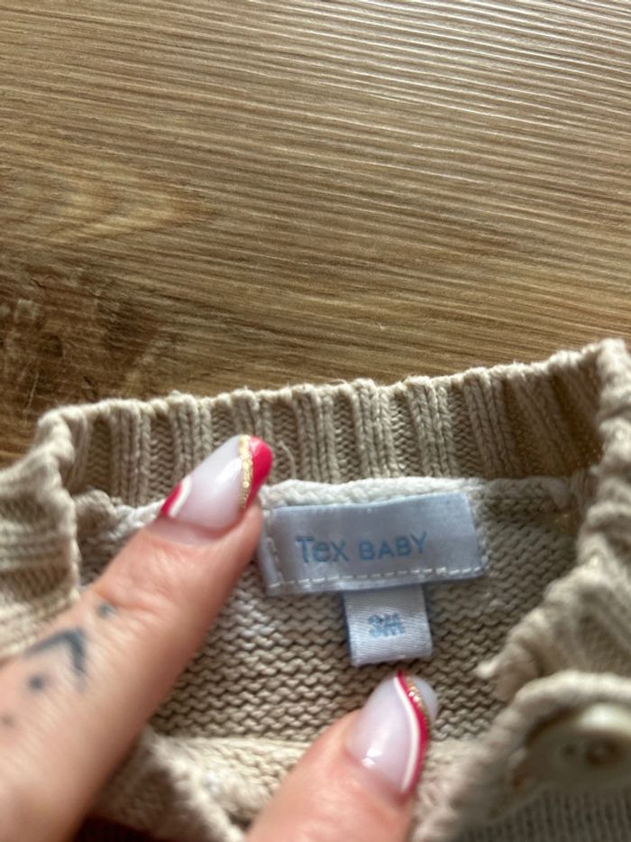 Pull marinière beige et blanc TEX - photo numéro 4