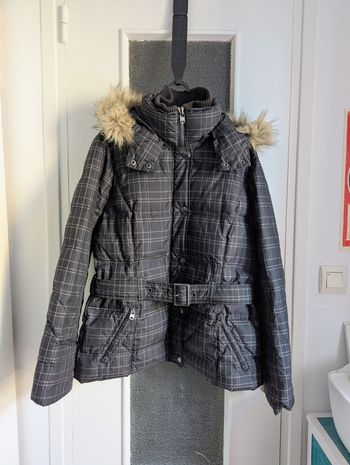 Doudoune esprit à carreaux grise taille xl