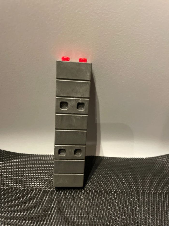 Playmobil poteau double jonction 12cm gris foncés château forteresse du dragon rouge 3269 - photo numéro 2